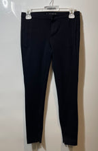 Load image into Gallery viewer, Zara Womens Black Flat Front Pockets Straight Leg Button Ankle Pants Size S
