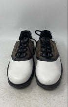 Load image into Gallery viewer, FootJoy Mens Greenjoys 45516 Brown White Leather Lace-Up Golf Shoes Size 9.5 M
