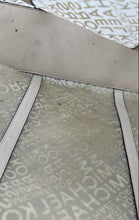 Load image into Gallery viewer, Michael Kors Womens Beige White Signature Print Double Handle Tote Handbag
