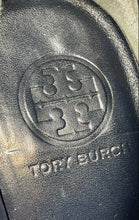 Load image into Gallery viewer, Authentic Tory Burch Womens Cherie Black Side Zip Wedge Ankle Bootie Size 7M
