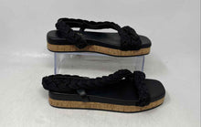 Load image into Gallery viewer, Serena Uziyel Womens Ronda Black Braided Open Toe Slingback Sandals Size EUR 36

