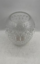 Load image into Gallery viewer, Clear Cut Pattern Glass Home Decorative Round Flower Vase Collectible
