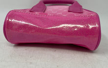 Load image into Gallery viewer, Juicy Couture Womens Pink Monogram Faux Leather Glitter Small Satchel Purse
