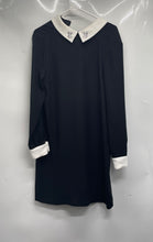 Load image into Gallery viewer, Victoria Beckham Womens Black Long Sleeve Shift Dress Size Medium
