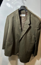 Load image into Gallery viewer, F.R. Tripler &amp; Co. Mens Green Wool Pockets Three-Button Blazer Jacket Size 54R
