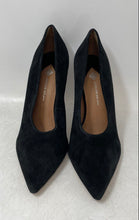 Load image into Gallery viewer, Antonio Melani Womens Black Leather Slip-On Pointed Toe Pump Heels Size 9M
