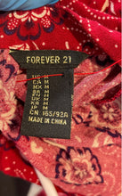 Load image into Gallery viewer, Forever 21 Womens Red Floral Long Sleeve Mock Neck Lined Mini Dress Size M
