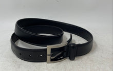 Load image into Gallery viewer, Kenneth Cole Mens Black Silver Adjustable Strap Buckle Classic Dress Belt
