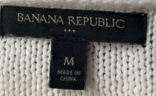 Load image into Gallery viewer, Banana Republic Womens White Blue Striped Short Sleeve Pullover Sweater Size M
