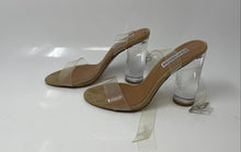 Load image into Gallery viewer, Steve Madden Womens Camille Beige Clear Block Heel Ankle Strap Sandals Size 7
