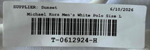Load image into Gallery viewer, Michael Kors Mens White Cotton Short Sleeve Collared Polo Shirt Size Large
