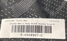 Load image into Gallery viewer, Adidas Mens Essentials Gray Black All Over Print Pullover Hoodie Size Medium
