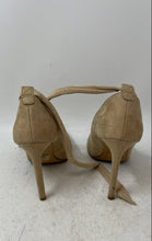 Load image into Gallery viewer, Express Womens Beige Pointed Toe Ankle Tie High Stiletto Pump Heels Size 6

