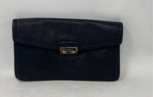 Load image into Gallery viewer, Cole Haan Womens Black Leather Inner Pocket Card Holder Flap Snap Clutch Purse
