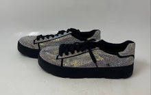 Load image into Gallery viewer, Cape Robbin Womens Black Rhinestone Low Top Lace-Up Sneaker Shoes Size 11
