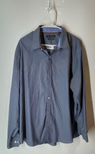 Load image into Gallery viewer, Tommy Hilfiger Mens Blue Stretch Long Sleeve Slim Fit Dress Shirt Size 2XL 18
