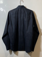 Load image into Gallery viewer, Bugatchi Mens Blue Printed Classic-Fit Long Sleeve Button-Up Shirt Size M
