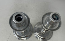 Load image into Gallery viewer, Set Of 2 Pcs Silver-Tone Sculpted Stem Design Decorative Candlestick Holders
