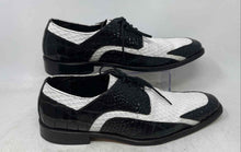 Load image into Gallery viewer, Stacy Adams Mens Black White Leather Lace-Up Derby Dress Shoes Size 10 M
