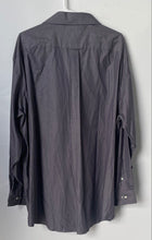 Load image into Gallery viewer, Tommy Hilfiger Mens Dark Gray Long Sleeve Collared Dress Shirt Size 17.5 34-35
