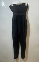 Load image into Gallery viewer, Bebe Womens Black Sweetheart Neck Sleeveless Back Zip One-Piece Jumpsuit Size 2
