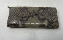 Load image into Gallery viewer, Michael Kors Womens Fulton Gray Black Animal Print Accordion Clutch Wallet
