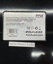 Load image into Gallery viewer, Pyle Pro PRJLE33 100 In Viewing Screen 1080p HD LED Projector In Box Not Tested
