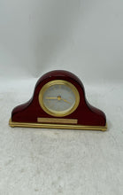 Load image into Gallery viewer, Ruby Matillo Danbury Quartz Home Decor Desk Mantel Wood Clock Not Tested
