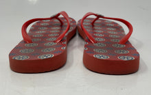 Load image into Gallery viewer, Authentic Tory Burch Womens Red Printed Slip-On Flip-Flop Sandals Size 8
