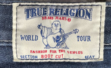Load image into Gallery viewer, True Religion Womens Blue Denim Dark Wash Low-Rise Bootcut Jeans Pants Size 28
