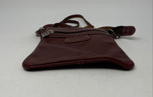 Load image into Gallery viewer, Los Robles Womens Brown Pebble Leather Charm Crossbody Bag With Tags
