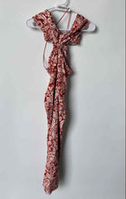Load image into Gallery viewer, Zara Womens Red Paisley Print Halter Neck Cut-Out Midi Sheath Dress Size Medium
