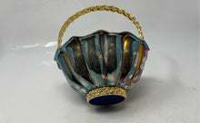 Load image into Gallery viewer, International Silver Co. Silver And Gold Color Basket With Braided Handle
