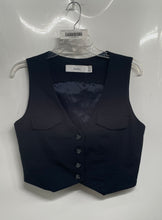 Load image into Gallery viewer, Bershka Womens Black Sleeveless Pockets Casual Button Front Vest Size Medium
