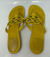 Load image into Gallery viewer, Authentic Tory Burch Womens Miller Yellow Leather Open Toe Thong Sandals Sz 7.5M
