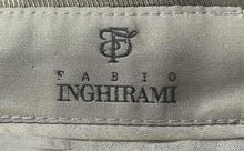 Load image into Gallery viewer, Fabio Inghirami Mens Gray Pleated Front Cuffed Dress Pants No Size Stain in Side
