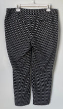 Load image into Gallery viewer, Express Womens Black White Geometric Print Straight Leg Ankle Pants Size 12
