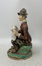 Load image into Gallery viewer, Vintage Ceramic Papa Hemingway Harry H R Stoneback Old Man Pipe Newspaper Statue
