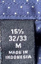 Load image into Gallery viewer, Tommy Hilfiger Mens Blue Polka Dot Long Sleeve Dress Shirt Size M 15.5 32/33
