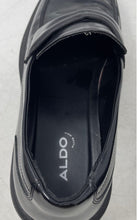 Load image into Gallery viewer, Aldo Mens Black Leather Slip-On Round Toe Penny Loafer Shoes Size 11
