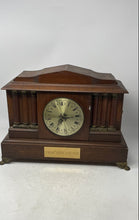 Load image into Gallery viewer, Antique Emperor Clock Company Wooden Finish Mantel Clock From Rose &amp; Peter
