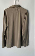 Load image into Gallery viewer, Chaps Mens Green Embroidered Logo Spread Collar Long Sleeve Polo Shirt Size L
