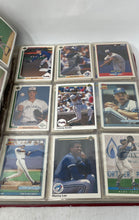 Load image into Gallery viewer, Lot Of Assorted MLB Baseball Sports Trading Cards In Red Collector's Card Album
