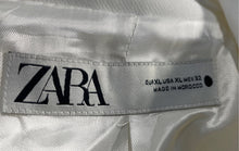Load image into Gallery viewer, Zara Womens White Long Sleeve Collared Button Front Jacket Size XL With Tag
