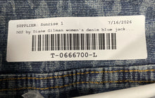 Load image into Gallery viewer, DG2 By Diane Gilman Womens Blue Long Sleeve Button Front Denim Jacket Size 1X

