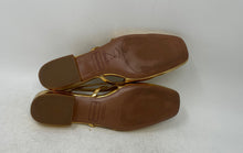 Load image into Gallery viewer, Franco Sarto Womens Destin Gold-Tone Square Toe Slingback Flats Size 5M
