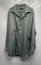 Load image into Gallery viewer, George Mens Green Long Sleeve Wrinkle Resistant Sateen Dress Shirt Size 2XL 18
