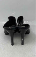 Load image into Gallery viewer, DKNY Womens Bessie Black Leather Peep Toe Stiletto Mule Heels Size 7.5M
