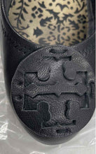 Load image into Gallery viewer, Authentic Tory Burch Womens Sally Black Leather Slip-On Wedge Pump Heels Size 37
