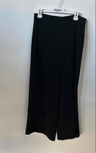Load image into Gallery viewer, Zara Womens Black Flat Front Side Zip Wide-Leg Cropped Pants Size Large
